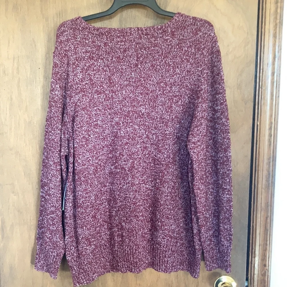 Zoe +  Phoebe sweater tawny port heathered pullover casual winter fall office 3X - Picture 7 of 17
